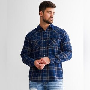 Ariat Holcombe Flannel Shirt estate blue size medium